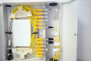 Fiber optic in data center room photo