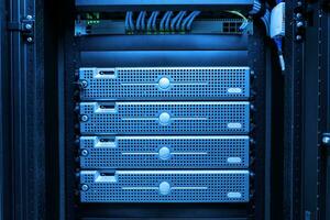 Network server in data center room photo