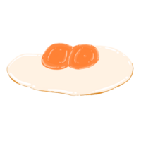 gemelo frito huevos dibujos animados ilustración png