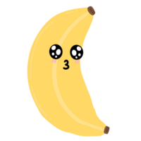 fofa banana personagem mascote kawaii desenho animado ilustração png