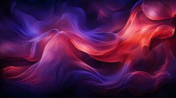 AI generated 3d rendering abstract background with purple textured smoke or waves. Creative smoke swoosh style soft lines. Colorful futuristic wallpaper photo