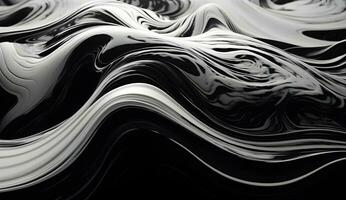 AI generated Abstract black and white smoke on a black background photo