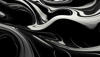 AI generated Abstract black and white smoke on a black background photo