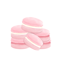 sucré macarons dans Valentin png