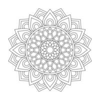 Adult mystical floral mandala coloring book page for kdp book interior vector