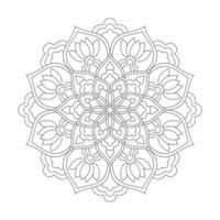 Adult blissful mandala coloring book page for kdp book interior vector