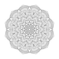 Mandala Mindfulness adult coloring book page for kdp book interior vector