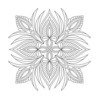 Beautiful adult mandala coloring book page for kdp book interior vector