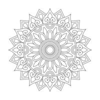 Tranquil spirals mandala coloring book page for kdp book interior vector
