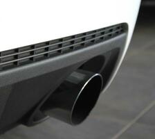 Automobile Exhaust Pipe Closeup Stock Photo