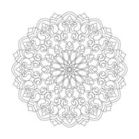 Jubilating adult mandala coloring book page for kdp book interior vector