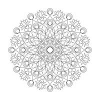 Mandala relaxation coloring book page for kdp book interior vector