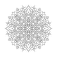 Rhythmic radiance adult mandala coloring book page for kdp book interior vector