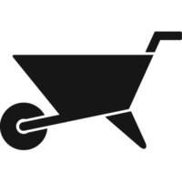 Wheelbarrow Icon Filled Style png