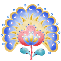 grande colorato e vivace fiori png