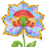 Large colorful and vibrant flowers png