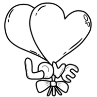 coloring book art supply with valentine theme png