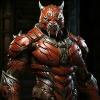 AI generated 3d super hero tiger photo