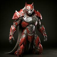 AI generated 3d super hero wolf photo