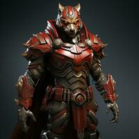 AI generated 3d super hero wolf photo