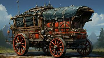 AI generated classic wagon wallpapers photo