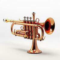 AI generated 3d Trumpet model photo