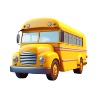 ai gegenereerd 3d illustratie van school- bus png