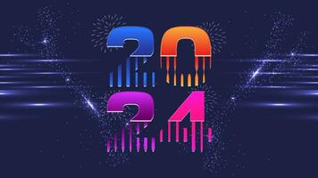 gradient 2024  typhography design vector