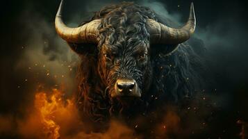AI generated amazing bull wallpapers photo