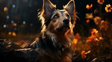 ai generado increíble perro fondos de pantalla foto