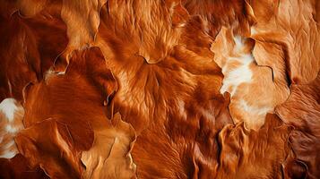 AI generated Cowhide background texture photo
