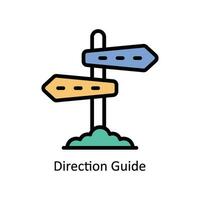 Direction guide vector filled outline Icon Design illustration. Business And Management Symbol on White background EPS 10 File