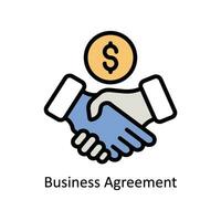 Business Agreement vector filled outline Icon Design illustration. Business And Management Symbol on White background EPS 10 File