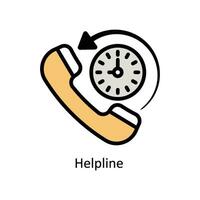 Helpline vector filled outline Icon Design illustration. Business And Management Symbol on White background EPS 10 File