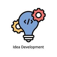Idea Development vector filled outline Icon Design illustration. Business And Management Symbol on White background EPS 10 File
