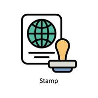 Stamp vector filled outline Icon Design illustration. Business And Management Symbol on White background EPS 10 File