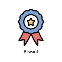 recompensa vector lleno contorno icono diseño ilustración. negocio y administración símbolo en blanco antecedentes eps 10 archivo