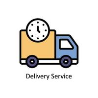 Delivery Service vector filled outline Icon Design illustration. Business And Management Symbol on White background EPS 10 File