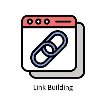 Link Building vector filled outline Icon Design illustration. Business And Management Symbol on White background EPS 10 File