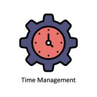 Time management vector filled outline Icon Design illustration. Business And Management Symbol on White background EPS 10 File