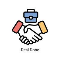 Deal Done vector filled outline Icon Design illustration. Business And Management Symbol on White background EPS 10 File