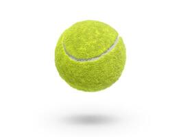 Single tennis ball isolated on white background photo