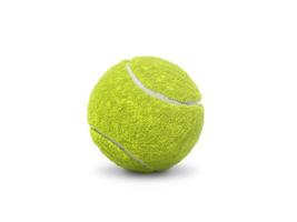 Single tennis ball isolated on white background photo