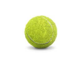 Single tennis ball isolated on white background photo