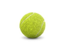 Single tennis ball isolated on white background photo