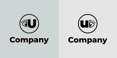 Letter U Vision Logo, suitable for business related to vision, spy, optic, or eye with Initial U vector