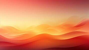AI generated Red to yellow gradient background photo
