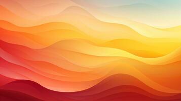 AI generated Red to yellow gradient background photo