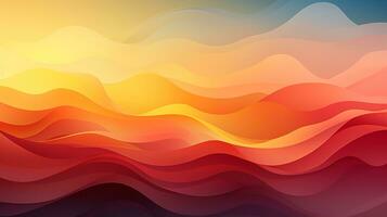 AI generated Red to yellow gradient background photo