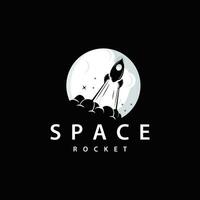 Space Rocket Logo Design, Space Vehicle Technology Vector, Simple Templet Modern Illustration vector